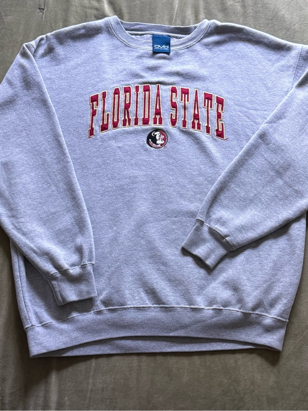 Vintage Florida State Crewneck Sweatshirt - Light Gray with Garnet Logo